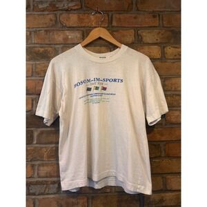 70S Bosom-Im-Sports Coast Tour Yachting Graphic Tee White Mens L